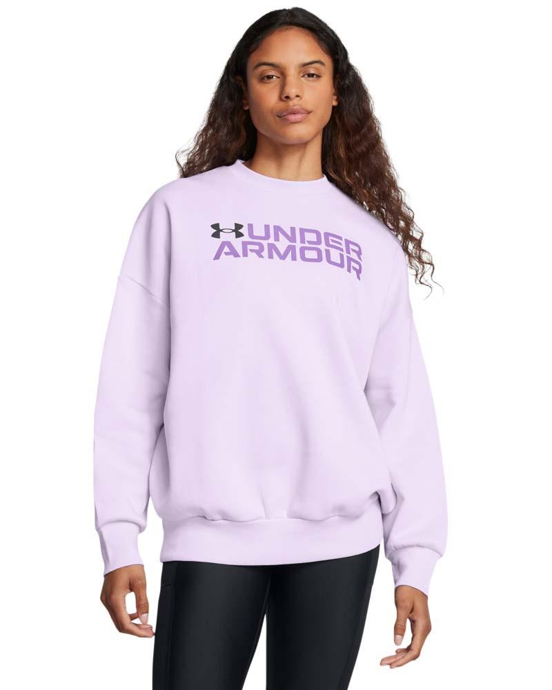 Блуза с дълъг ръкав Жени Under Armour RIVAL FLEECE WORDMARKOS CREW 